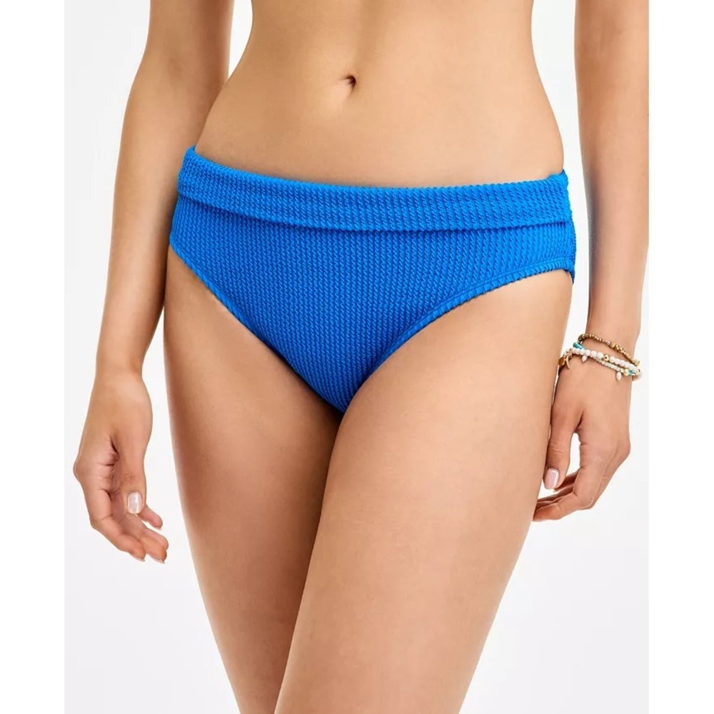 Salt + Cove Juniors Size XL Ribbed Banded High-Waisted Swim Bottoms in Blue 2342
